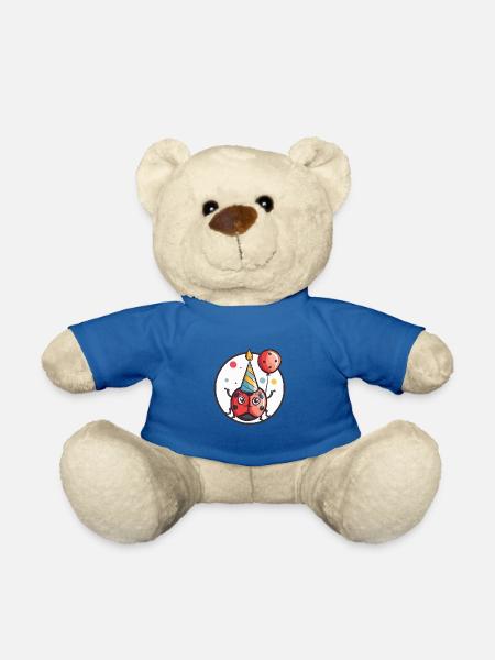 Marienkäfer Geburtstag Baby - Teddy - Königsblau