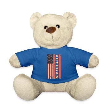 Veteran US Flagge - Teddy - Königsblau - Vorne