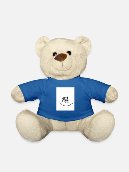 Geben ist Glueck Black and White - Teddy - Königsblau