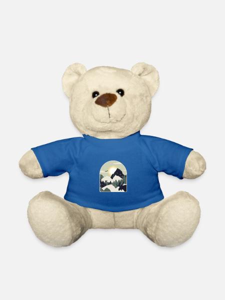 Nature Forest Mountains Hiking - Teddy Bear - royal blue