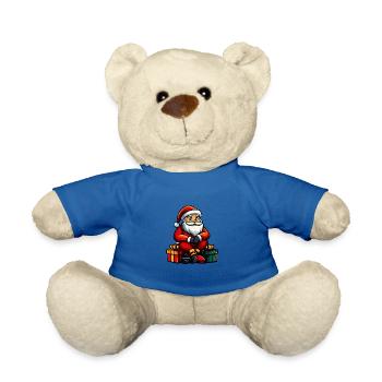 Weihnachtsmann Weihnachten Geschenke - Teddy - Königsblau - Vorne