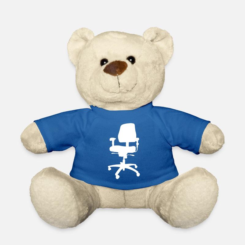 Chaise de bureau Silhouette Blanc - Nounours - bleu roi