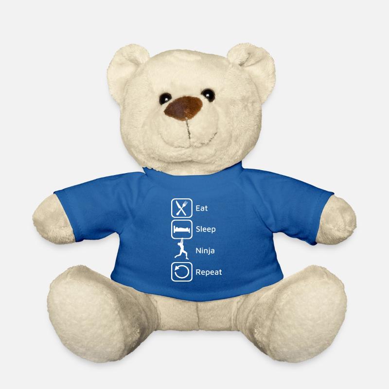 Ninja Warrior - Eat Sleep Ninja Repeat. - Nounours - bleu roi