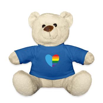Gay Herz Schwul lesbisch Schwuler Lesbe Geschenk - Teddy - Königsblau - Vorne