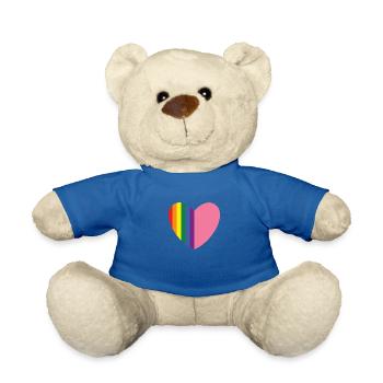 Gay Herz Schwul lesbisch Schwuler Lesbe Geschenk - Teddy - Königsblau - Vorne
