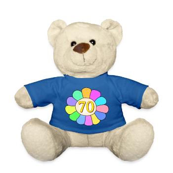 Geburtstag 70. Geburtstag - Teddy - Königsblau - Vorne