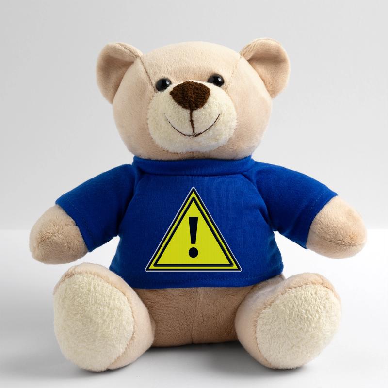 Warning triangle error warning triangle warning sign yellow Teddy Bear