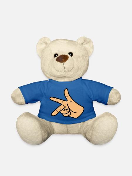 Rechte Hand Regel - Physik Mathe - Gangster sign - Teddy - Königsblau