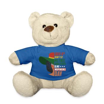 Juneteenth Black History Day Pride Gift - Teddy Bear - royal blue - Front