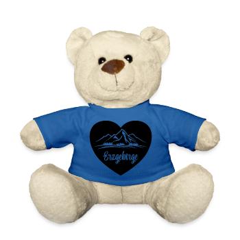 Erzgebirge Berge Liebe Heimat - Teddy - Königsblau - Vorne