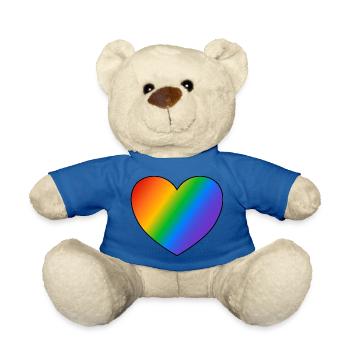 Rainbow heart pride flag - Teddy Bear - royal blue - Front
