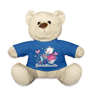 Friends share everything - Teddy Bear - royal blue - Front