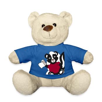 Stinktier Pixie auf Toilette - Teddy - Königsblau - Vorne