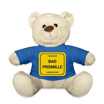 Drinking spa - Teddy Bear - royal blue - Front