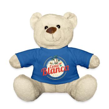 Costa Blanca Vintage Alicante Spain Souvenir - Teddy Bear - royal blue - Front