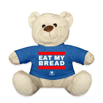 Eat My Bread - What Else? :) - Teddy Bear - royal blue - Front
