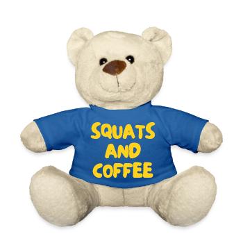 Kniebeugen und Kaffee - Teddy - Königsblau - Vorne