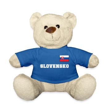 Slovakia jersey look - SLOVENSKO with flag flag - Teddy Bear - royal blue - Front