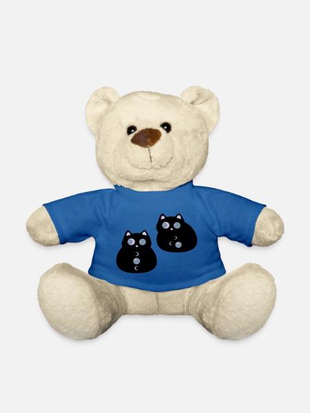 Katzen mit Mondaugen - Teddy - Königsblau