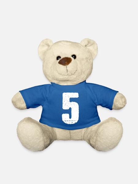 5 Zahl Trikot - Teddy - Königsblau