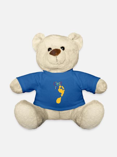 das mit dem Fuß - Teddy - Königsblau