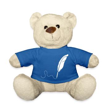 Weisse Feder - Teddy - Königsblau - Vorne