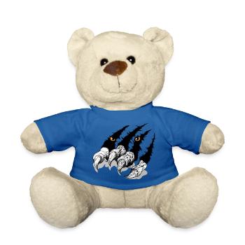 griffes oeil - Nounours - bleu roi - Devant