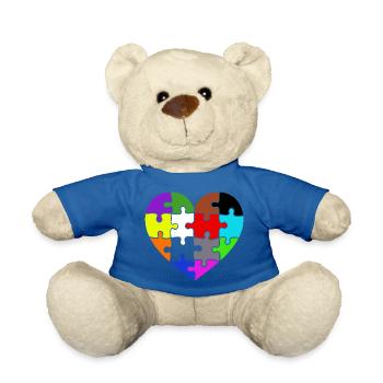 Herzpuzzel - Teddy Bear - royal blue - Front