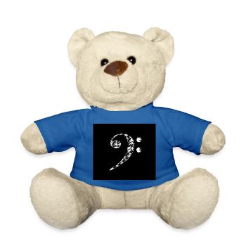 Bass clé de basse vintage - Nounours - bleu roi - Devant