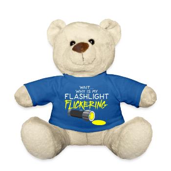 GHOST HUNTING: Flashlight Flickering - Teddy Bear - royal blue - Front