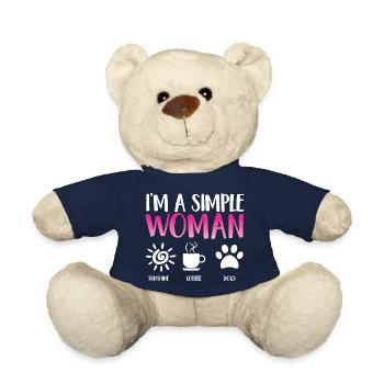 I´m a simple Woman - Sunshine - Coffee - Dogs - Teddy - French Navy - Vorne