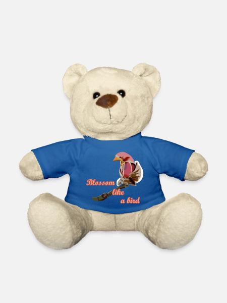 Fleurissez comme un oiseau Yulan Magnolia Flower Spring - Nounours - bleu roi