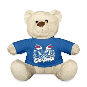 Joyeux Chessmas Échecs Noël - Nounours - bleu roi - Devant