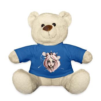 Princess Face - Teddy Bear - royal blue - Front
