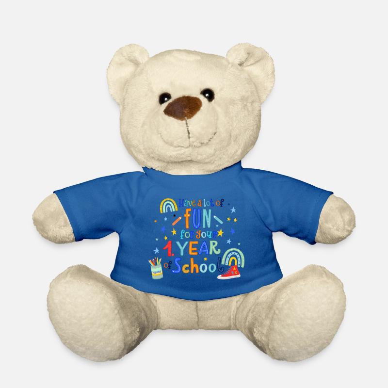 Start of school - Teddy Bear - royal blue
