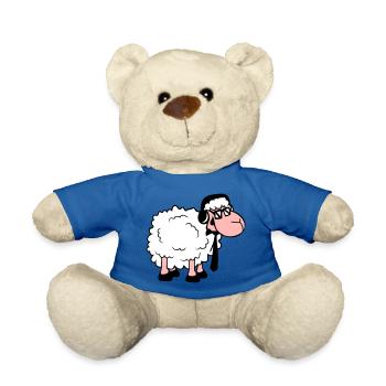Sheep Sunglasses Tie Music DJ Headphones Fun - Teddy Bear - royal blue - Front