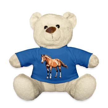 Pferd Sticker - Reitsport Design - Teddy - Königsblau - Vorne