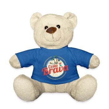 Costa Brava Vintage Catalonia Spain Souvenir - Teddy Bear - royal blue - Front