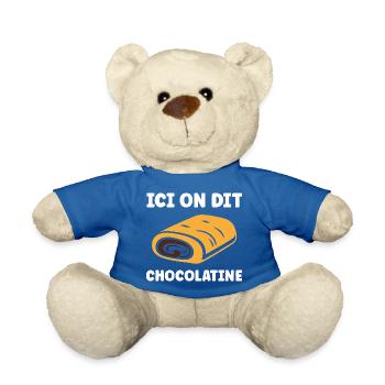 Here we say chocolatine - Teddy Bear - royal blue - Front