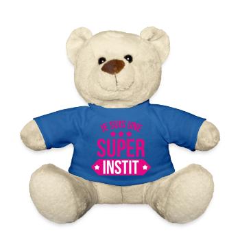 Je Suis Une Super Instit : La Pro du Primaire ! - Nounours - bleu roi - Devant