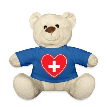 Icône Medical Heart Cross Healthcare - Nounours - bleu roi - Devant