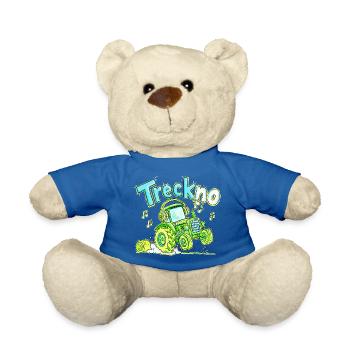 Treckno Traktor Techno Trecker Landwirt Party - Teddy - Königsblau - Vorne