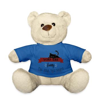 Design und Geschenk für Katzen- und Tierliebhaber - Teddy - Königsblau - Vorne