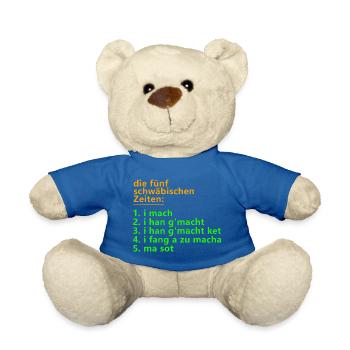 The five Swabian times - Teddy Bear - royal blue - Front