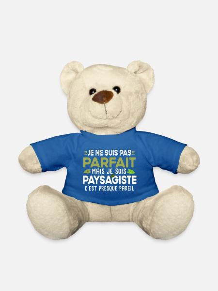 Paysagiste Élagueur Jardin Métier Arbuste Cadeau - Nounours - bleu roi