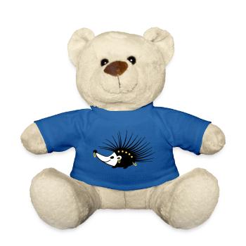 Hedgehog - Teddy Bear - royal blue - Front