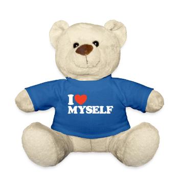 I love myself Bekenntnis zur Selbstliebe - Teddy - Königsblau - Vorne