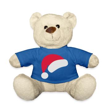 weihnachtsmütze - Teddy - Königsblau - Vorne