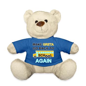 "Anti Greta", fridays for future, Klimaschutz,Co2 - Teddy - Königsblau - Vorne
