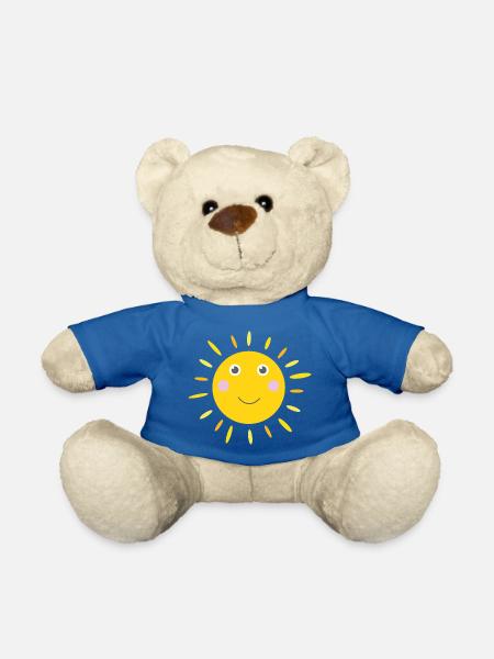 Lächelndes Sonnenscheingesicht - Teddy - Königsblau